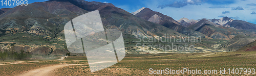 Image of Different colored mountains