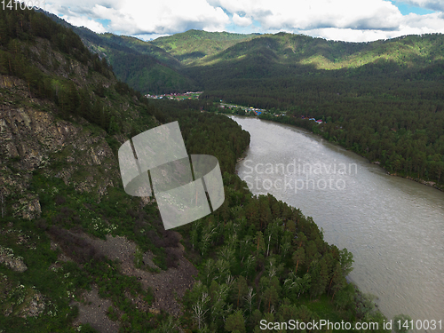 Image of Aerial view of Katun river