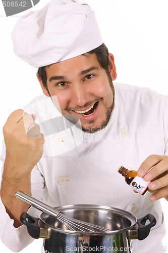 Image of preparing lunch with poison bottle