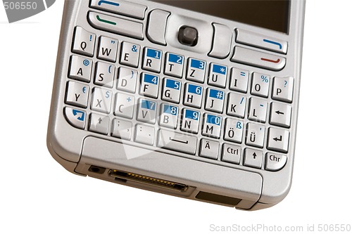 Image of Mobile phone keyboard.