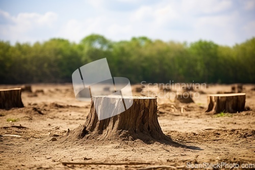 Image of Tree stumps in forest