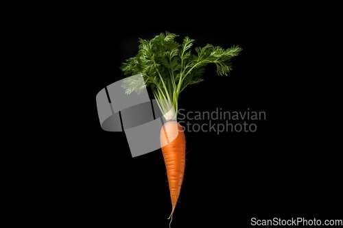 Image of Fresh carrot on black