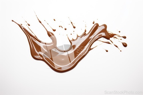 Image of Chocolate splash on white