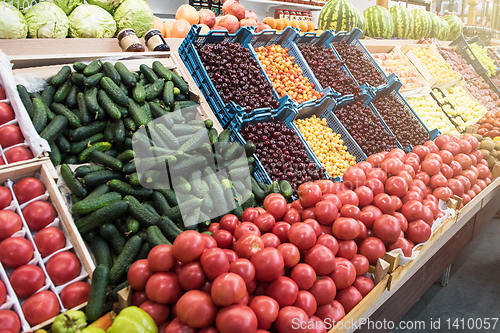 Image of Vegetable farmer market counter