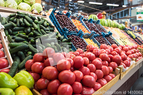 Image of Vegetable farmer market counter