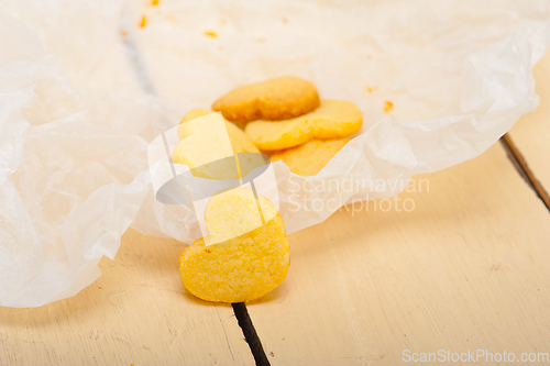 Image of heart shaped shortbread valentine cookies