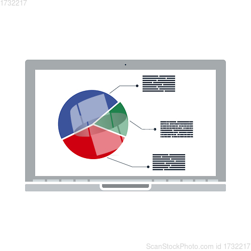 Image of Laptop With Analytics Diagram Icon