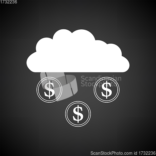 Image of Coins Falling From Cloud Icon