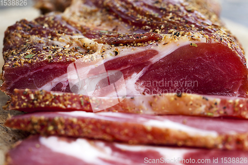 Image of beef meat with lard