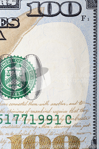 Image of details of American dollars