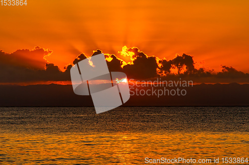 Image of Idyllic sunset over indian ocean, Madagascar