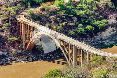 Image of old bridge across Blue Nile, Ethiopia