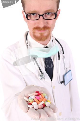 Image of doctor with tablets