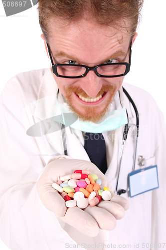 Image of doctor with tablets 