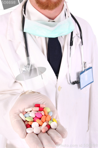 Image of doctor with tablets