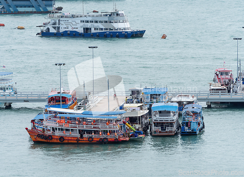 Image of Tourist boats at Bali Hai Pier, Pattaya, Thailand