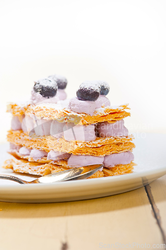 Image of napoleon blueberry cake dessert