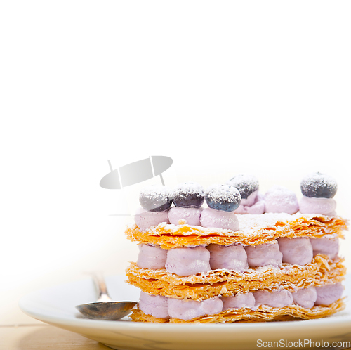 Image of napoleon blueberry cake dessert