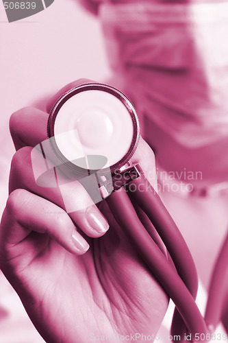 Image of Young doctor with stethoscope.