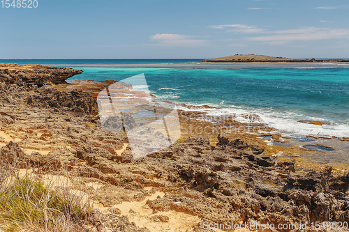 Image of rocky beach in Madagascar, Antsiranana, Diego Suarez