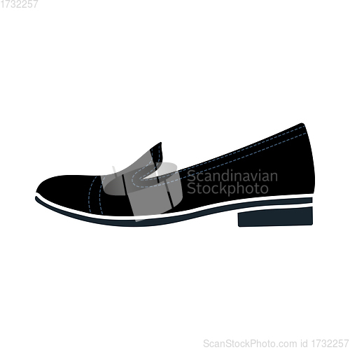 Image of Woman Low Heel Shoe Icon