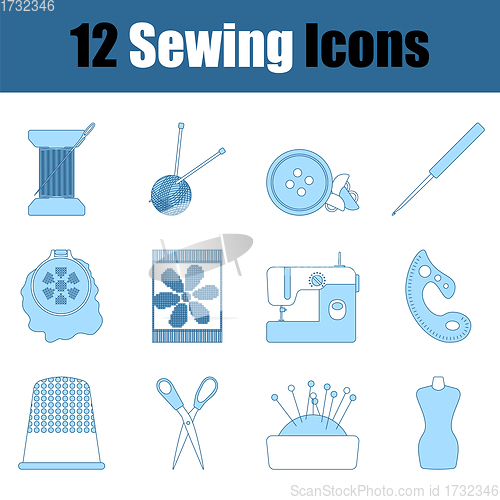 Image of Sewing Icon Set