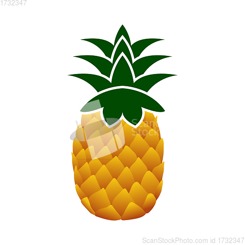 Image of Icon Of Pineapple In Ui Colors