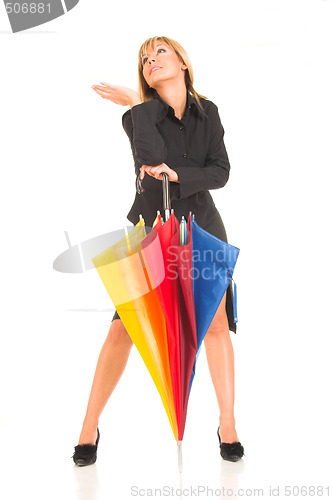 Image of woman with umbrella