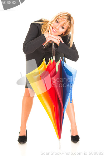 Image of woman with umbrella