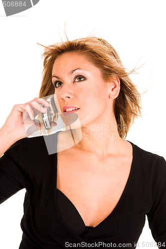 Image of woman calling by mobile phone