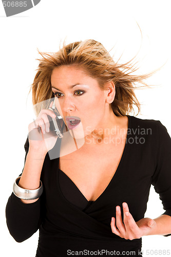 Image of woman calling by mobile phone