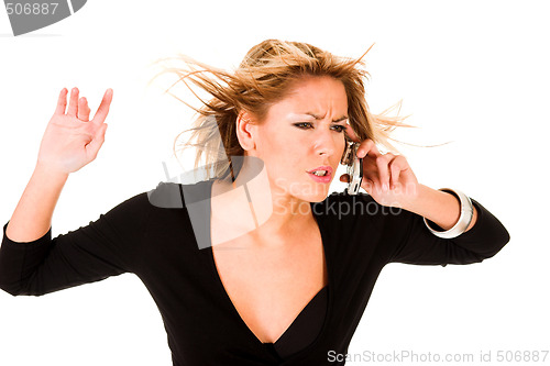 Image of woman calling by mobile phone
