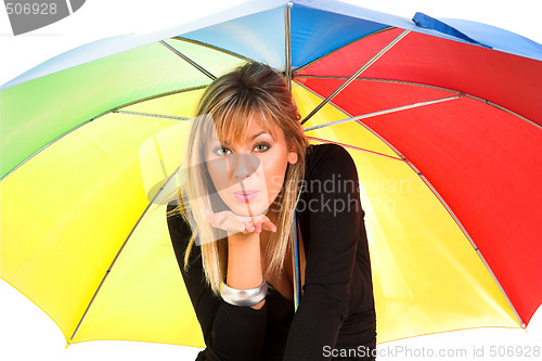 Image of girl sending a kiss