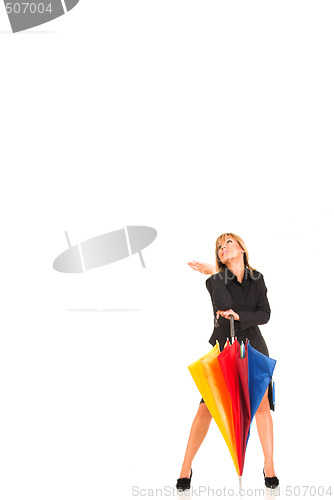 Image of young girl with umbrella 