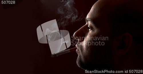 Image of smoking man