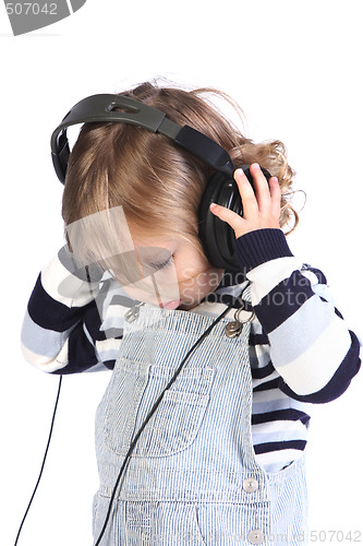 Image of girl listening music