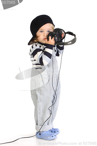 Image of girl listening music