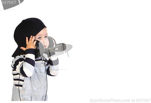 Image of girl listening music