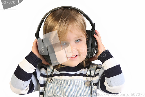 Image of girl listening music
