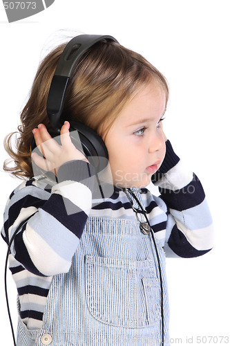 Image of girl listening music