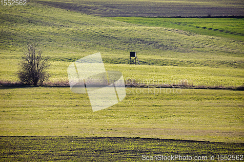 Image of Wooden Hunters High Seat, hunting tower