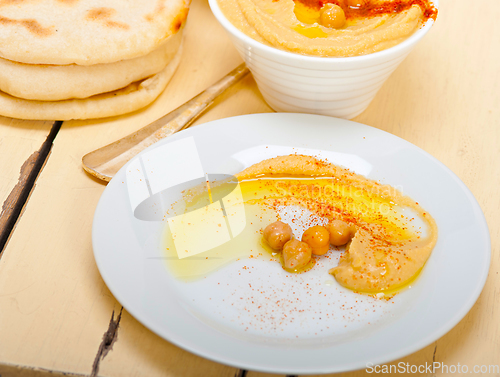 Image of Hummus with pita bread