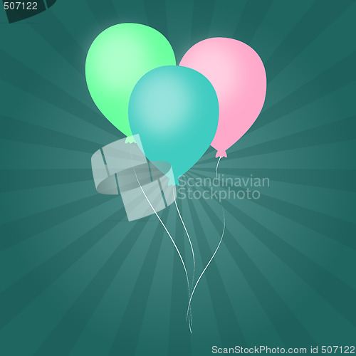 Image of Pastel Balloons Vortex Background