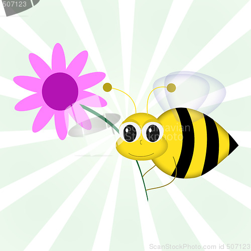 Image of Bee and Flower