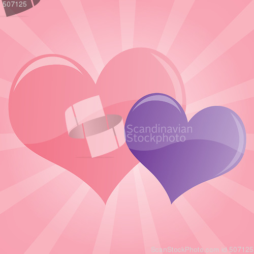 Image of Pastel Hearts Background