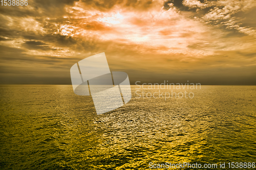 Image of sunset on the Baltic sea