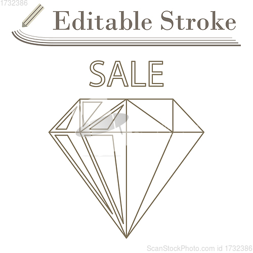 Image of Dimond With Sale Sign Icon