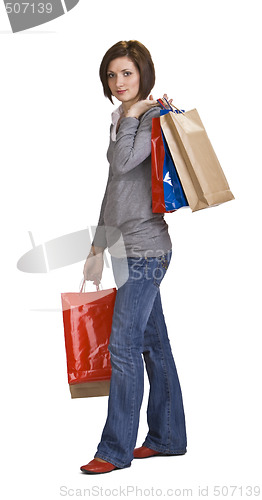 Image of Woman with shopping bags
