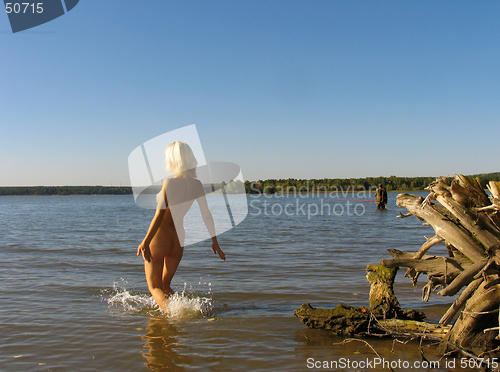 Image of Girl in the river