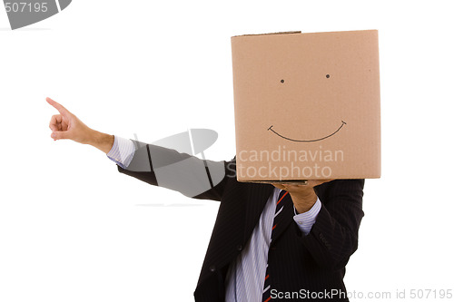 Image of cardboad businessman